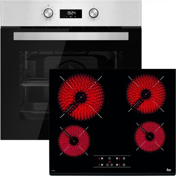 Teka HCB 6545 + TBC 64010 Φούρνος άνω Πάγκου 71lt με Κεραμικές Εστίες Π59.5εκ. Inox